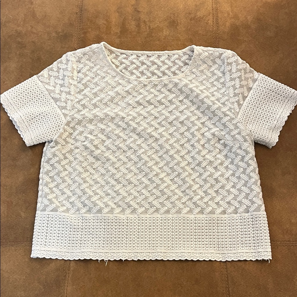 Elegant White Lace Women's Top